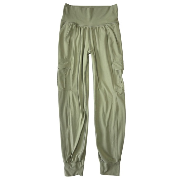 Athleta Salutation Cargo Jogger Pants Womens XS Sage Green Athleisure Travel Gym - Picture 1 of 7
